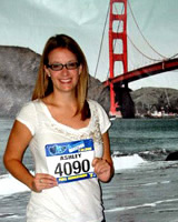 Ashley in front of Golden Gate Bridge