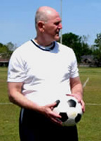 Dr. Parr playing soccer